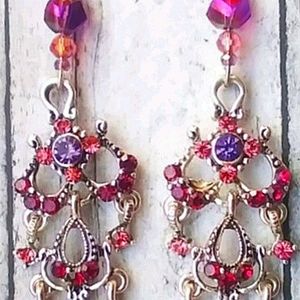 Shares of Pnk/Purple Chandelier Earrings
